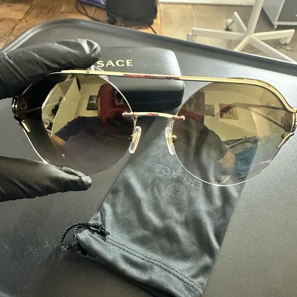 Versace Gold Frame Sunglasses - Picture 6 of 6